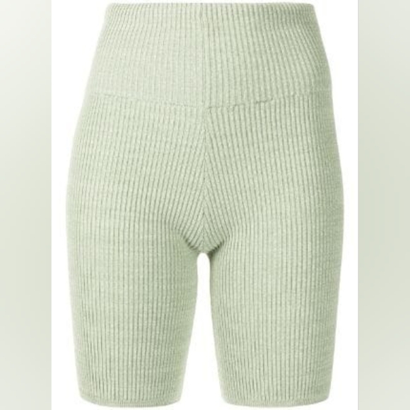 9. NWT ANNA QUAN BOBBY RIB KNIT SHORTS IN SAGE SIZE XS - Picture 1 of 5